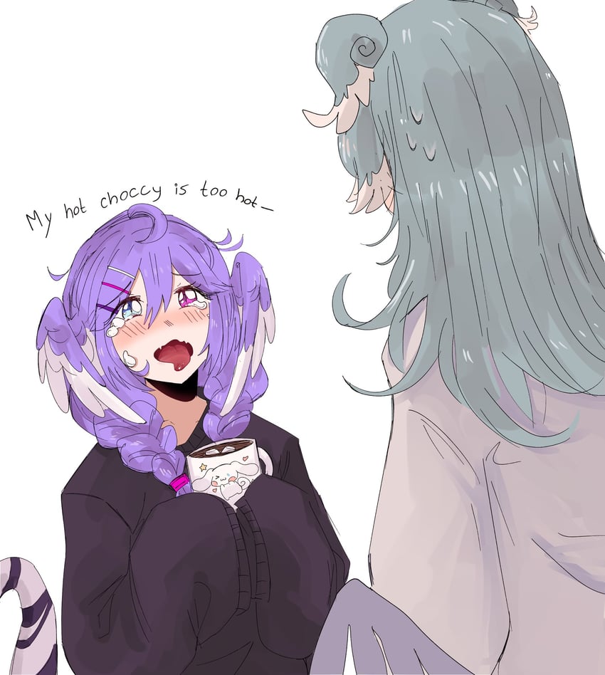 elira pendora, selen tatsuki, and cinnamoroll (nijisanji and 3 more) drawn by yorobisan