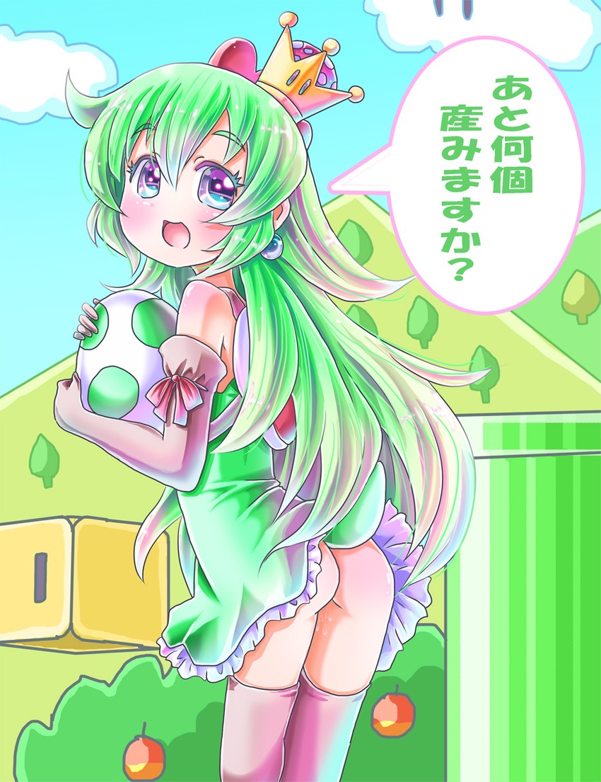princess yoshi (mario and 1 more) drawn by renaoka