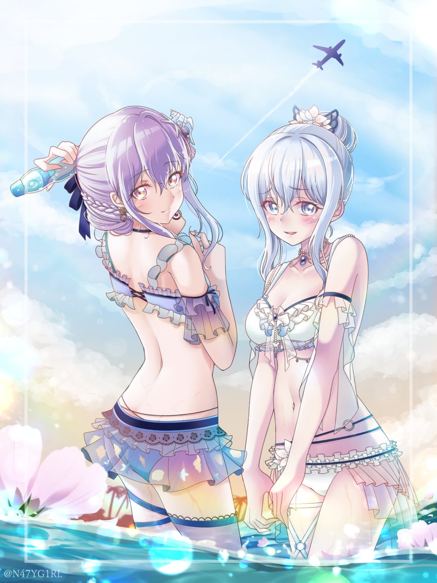 minato yukina and kurata mashiro (bang dream!) drawn by goanchor