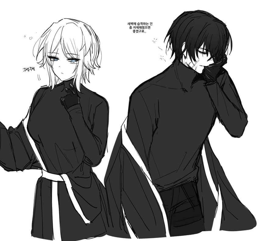 faust and yi sang (project moon and 1 more) drawn by sp0i0ppp