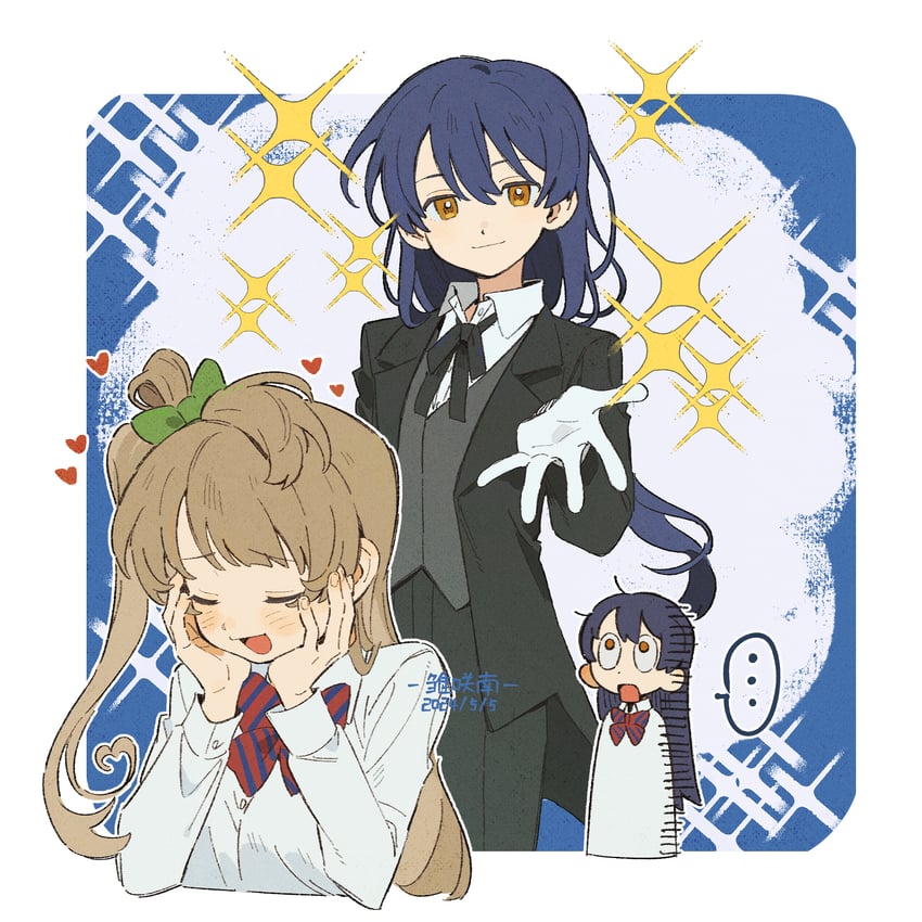 sonoda umi and minami kotori (love live! and 1 more) drawn by minamip