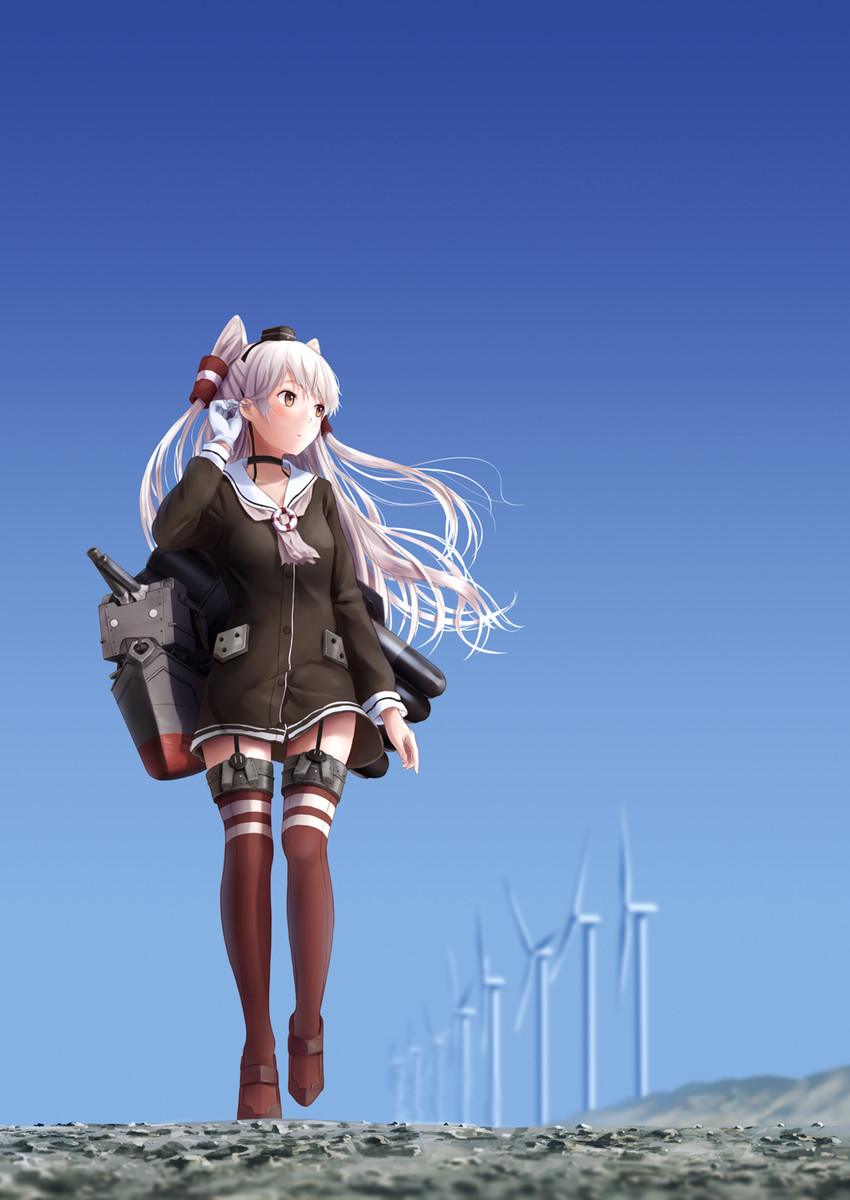 amatsukaze and rensouhou-kun (kantai collection) drawn by papi_(papiron100)