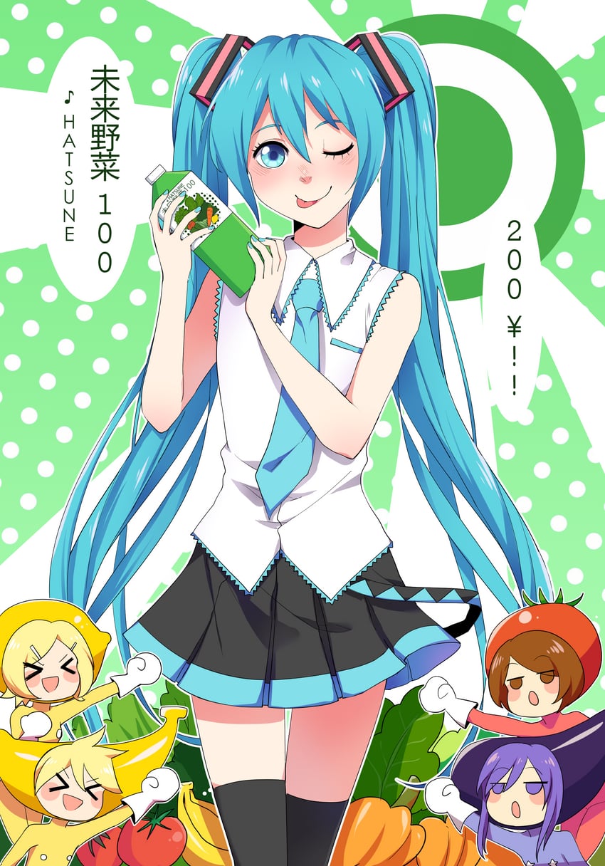 hatsune miku, kagamine rin, kagamine len, meiko, and kamui gakupo (vocaloid and 1 more) drawn by 8bxo
