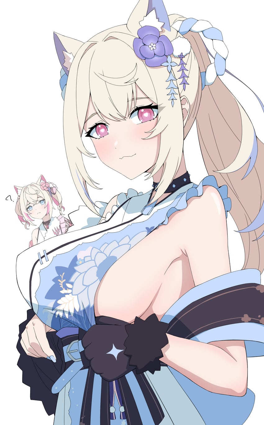 fuwawa abyssgard and mococo abyssgard (hololive and 1 more) drawn by daydarion