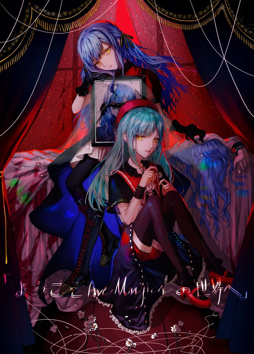 togawa sakiko, wakaba mutsumi, mortis, and oblivionis (bang dream! and 1 more) drawn by tianzhongdouyi1
