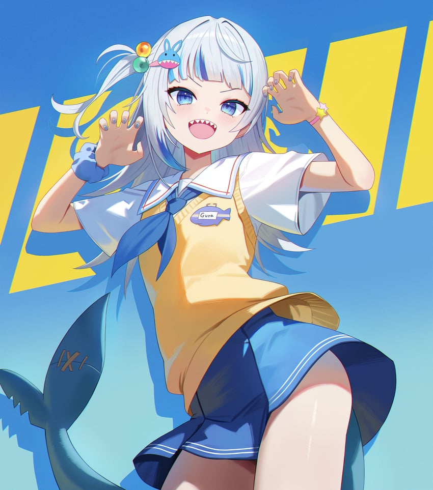 gawr gura (hololive and 1 more) drawn by melreon