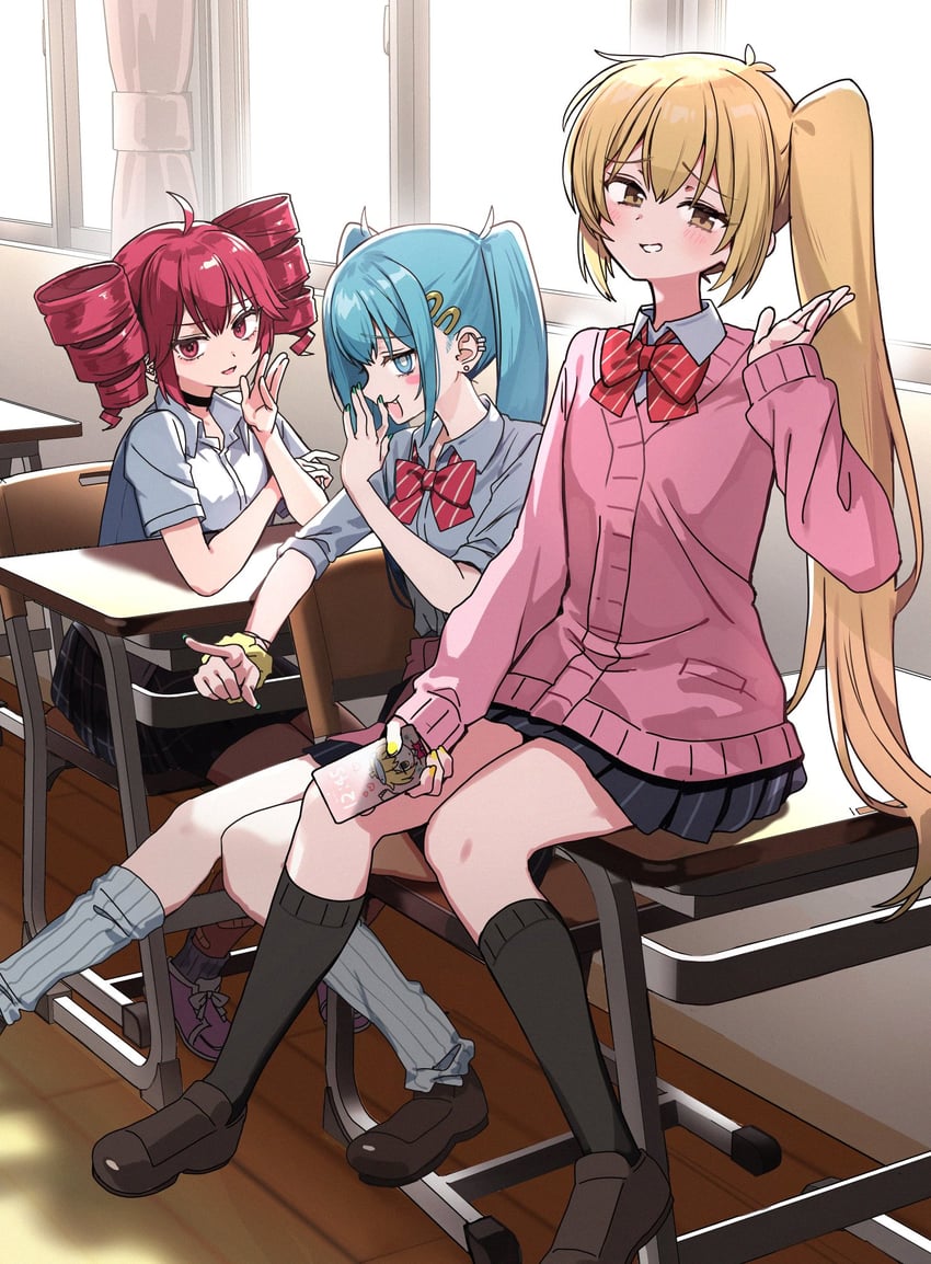 hatsune miku, kasane teto, and akita neru (vocaloid and 3 more) drawn by nishizawa