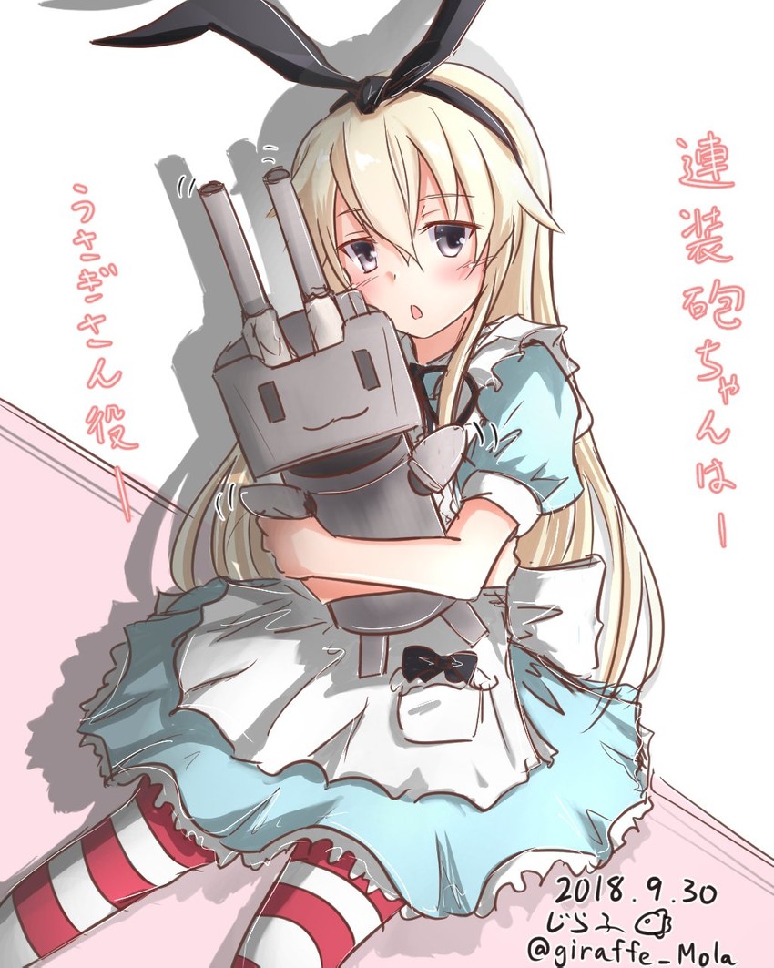 shimakaze, rensouhou-chan, and alice (kantai collection and 1 more) drawn by giraffe_(ilconte)