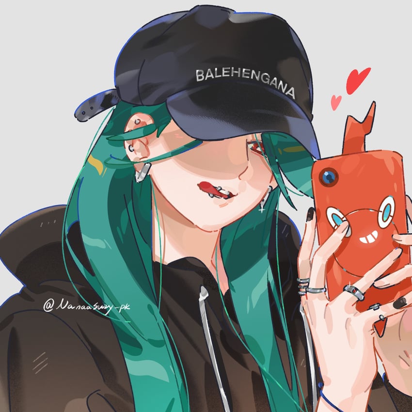 rotom, rika, and rotom phone (pokemon and 1 more) drawn by nanaasuzy
