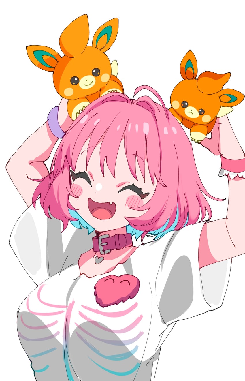 yumemi riamu and pawmi (pokemon and 2 more) drawn by sukoyaka_(100hituzi)