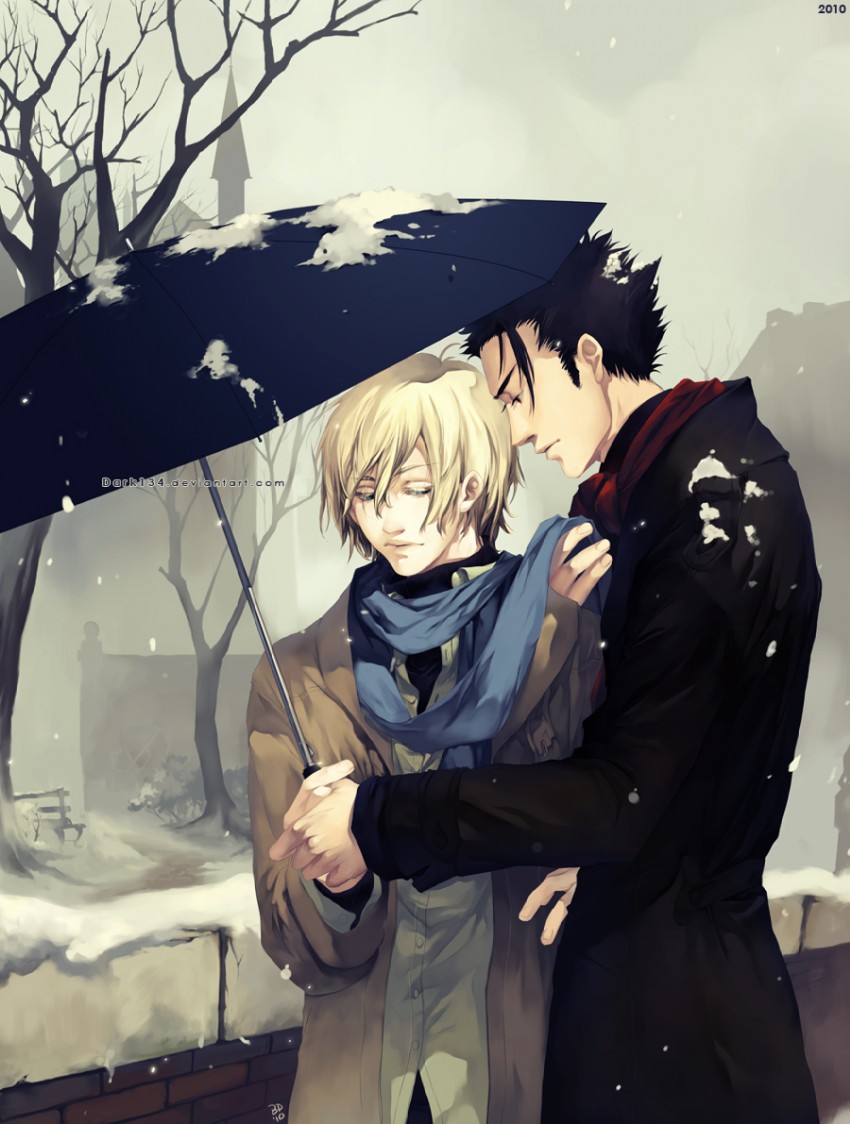 fai d. flowright and kurogane (tsubasa chronicle) drawn by dark134