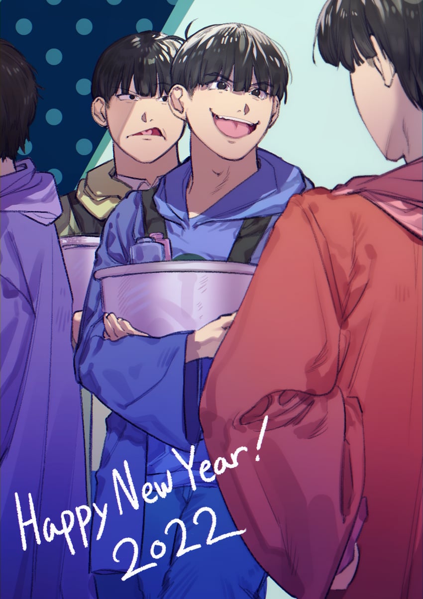 matsuno osomatsu, matsuno karamatsu, matsuno ichimatsu, and matsuno choromatsu (osomatsu and 1 more) drawn by ningenis_kuso