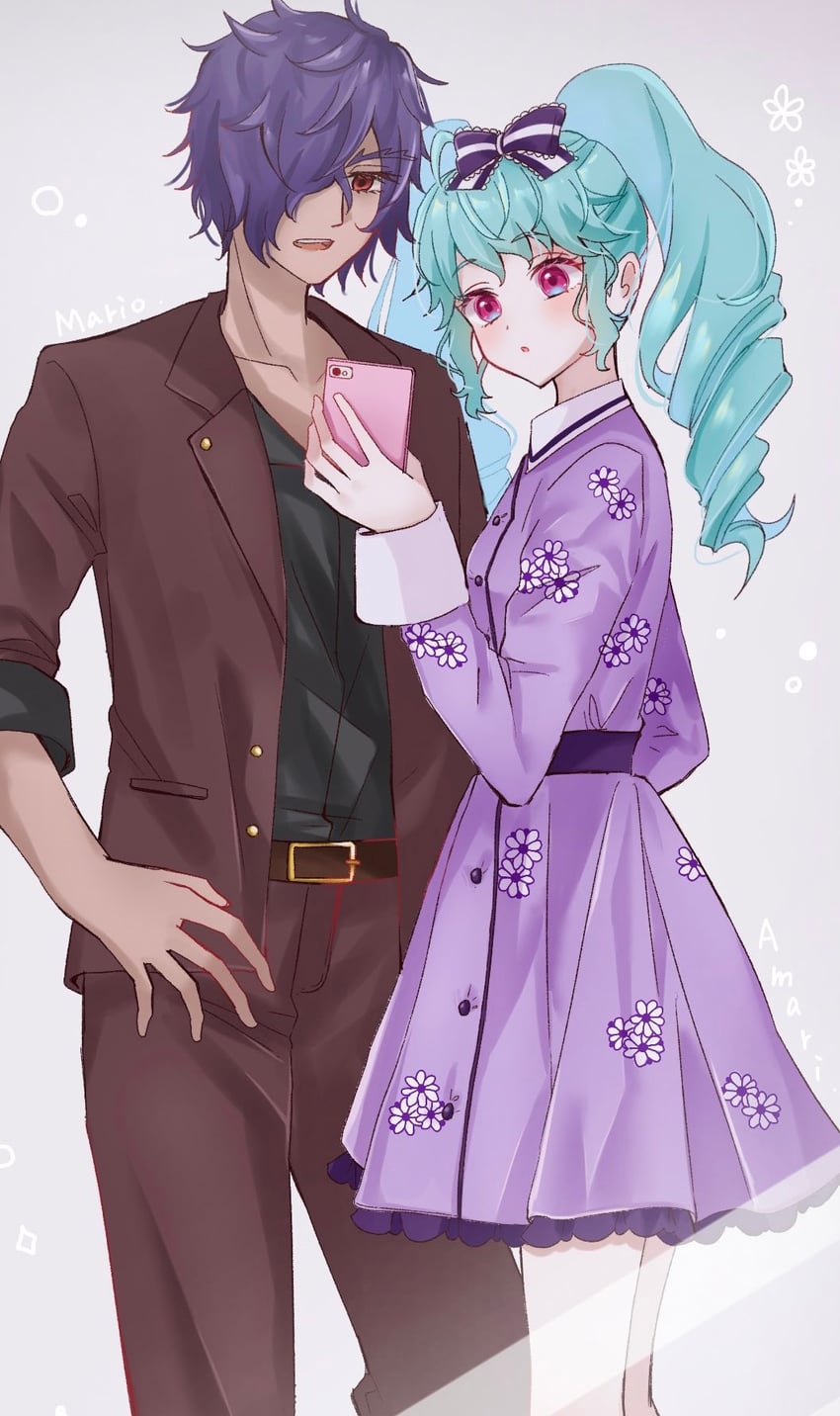 katasumi amari and mario (pretty series and 2 more) drawn by dareka_alicia
