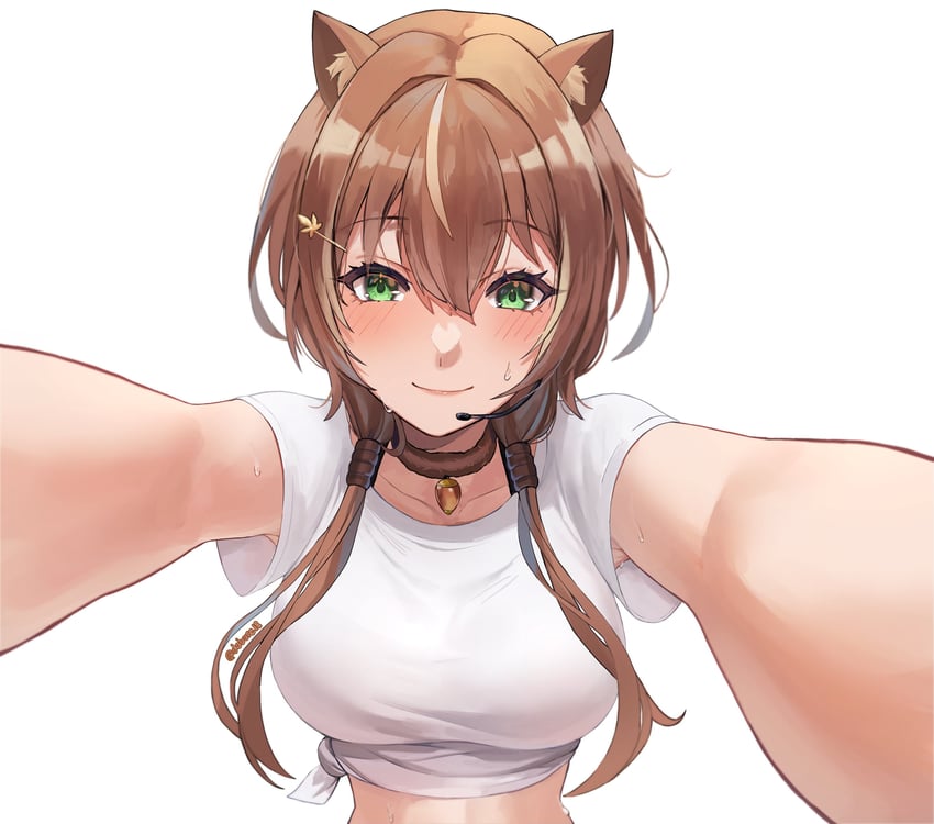 ayunda risu (hololive and 1 more) drawn by dobure18
