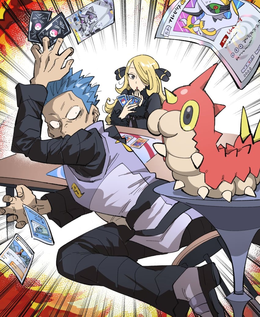 cynthia, irida, arceus, palkia, manaphy, and 2 more (pokemon and 2 more) drawn by korokoro_daigorou