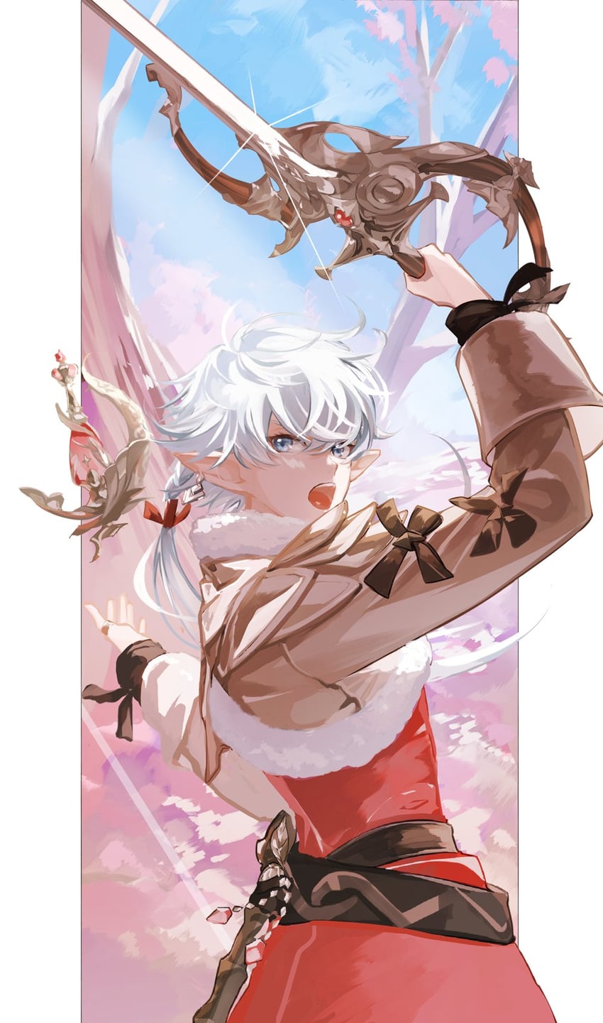alisaie leveilleur and red mage (final fantasy and 1 more) drawn by en_(enxxx)