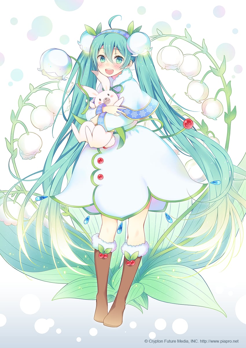 hatsune miku, yuki miku, and rabbit yukine (vocaloid) drawn by wogura