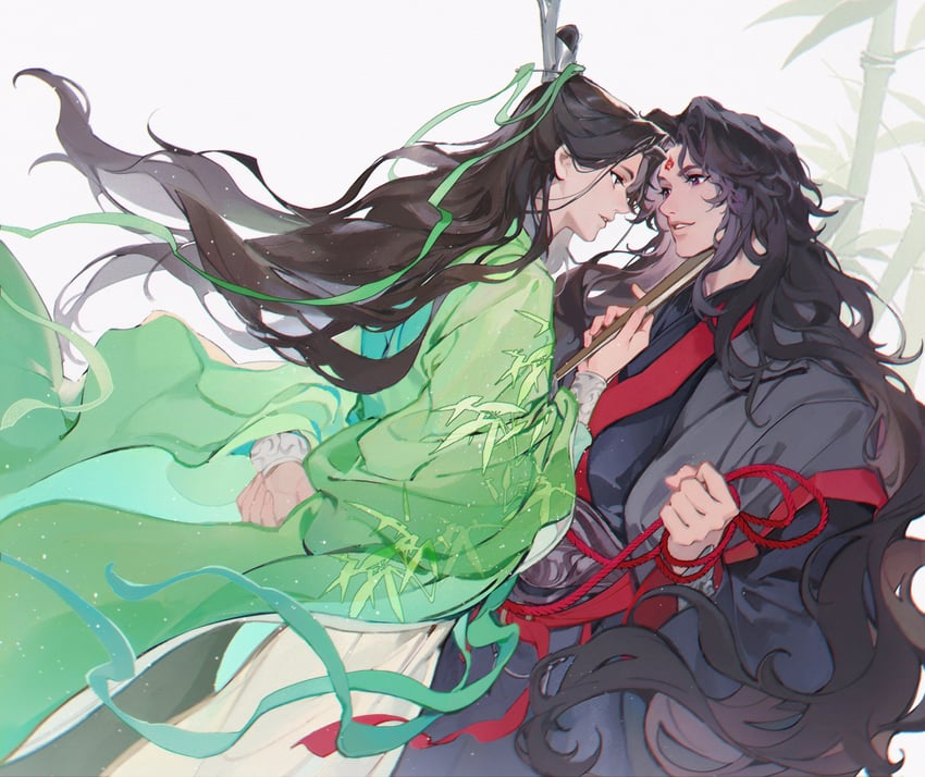 shen qingqiu and luo binghe (renzha fanpai zijiu xitong) drawn by al_(ahr)