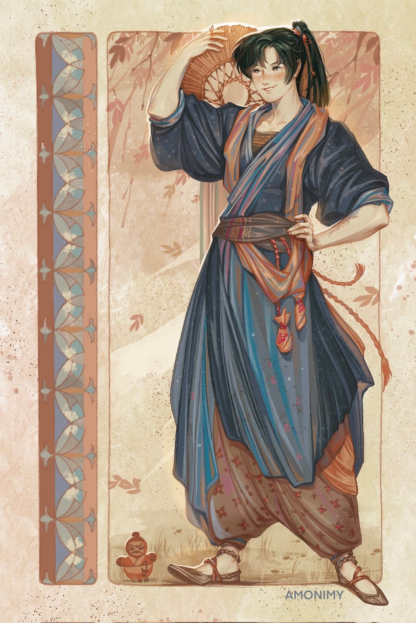 hua cheng and san lang (tianguan cifu) drawn by amonimy