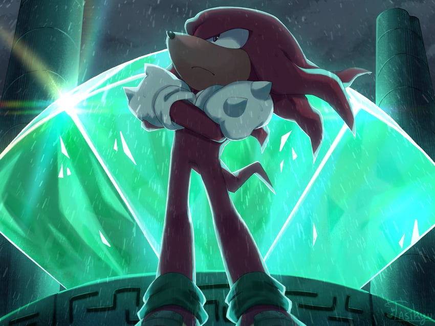 knuckles the echidna (sonic and 1 more) drawn by tasikyu