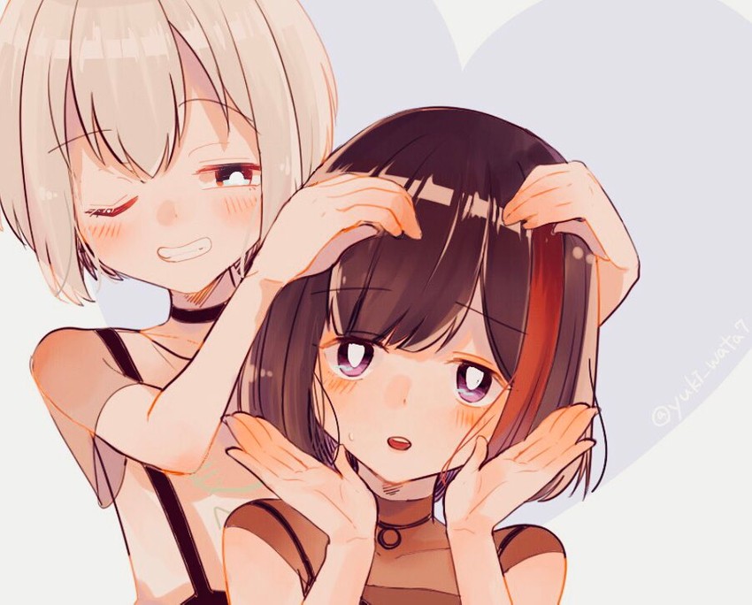 mitake ran and aoba moca (bang dream!) drawn by wata_yuki