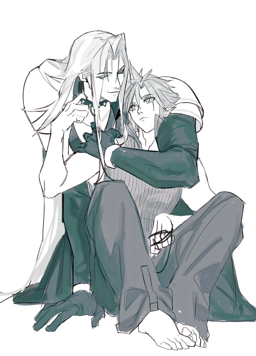 cloud strife and sephiroth (final fantasy and 1 more) drawn by ercqelx8rprduft