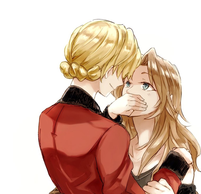 darjeeling and kay (girls und panzer) drawn by yuuyu_(777)