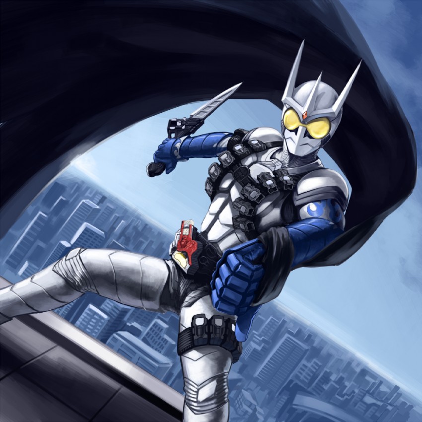 kamen rider eternal (kamen rider and 1 more) drawn by yanagi_ryuuta