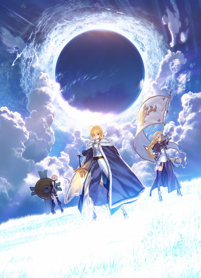 artoria pendragon, saber, mash kyrielight, and jeanne d'arc (fate and 1 more) drawn by takeuchi_takashi