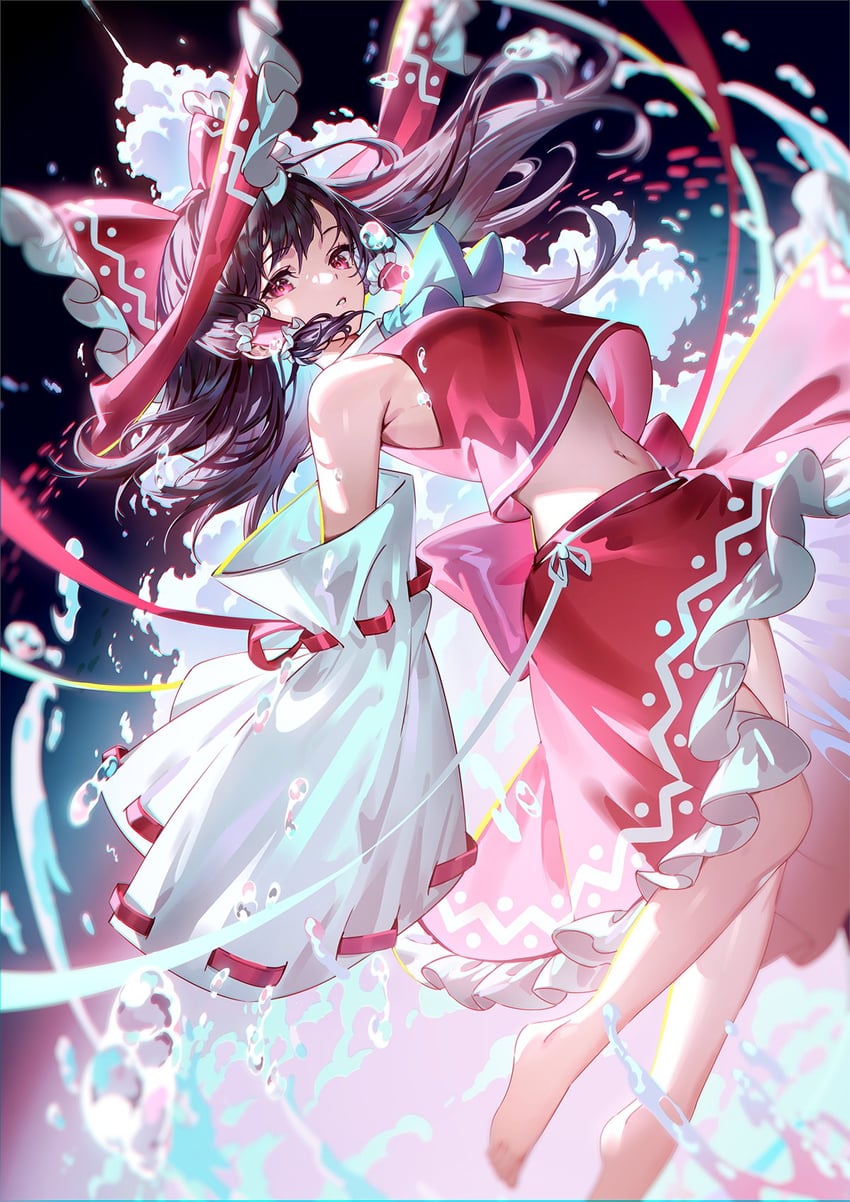 hakurei reimu (touhou) drawn by u_u_zan
