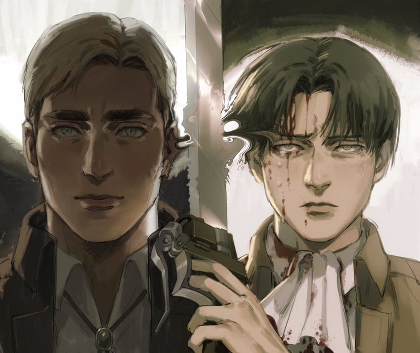 levi and erwin smith (shingeki no kyojin) drawn by thisuserisalive