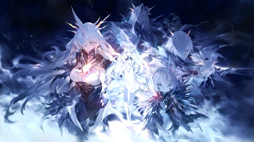 requiem, regal, mythos, and frostfire (alchemy stars) drawn by hong_da
