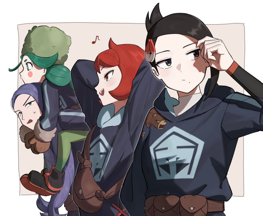 arezu, sabi, mai, and melli (pokemon and 1 more) drawn by umebosi_nigame