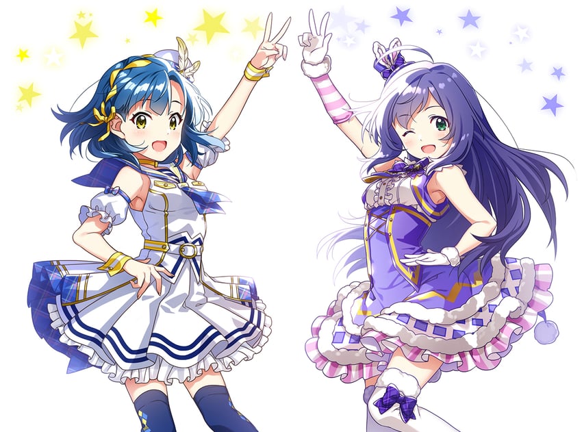 nanao yuriko and mochizuki anna (idolmaster and 2 more) drawn by mikapoe