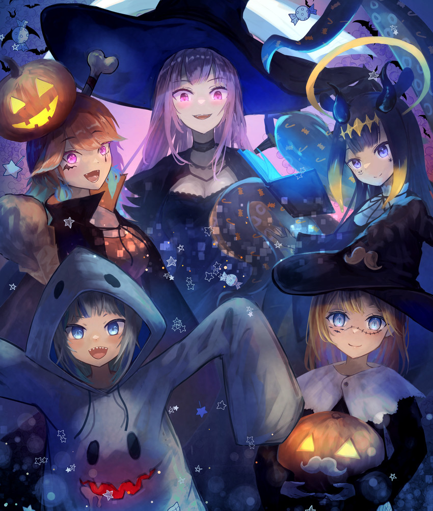 gawr gura, mori calliope, ninomae ina'nis, takanashi kiara, and watson amelia (hololive and 1 more) drawn by xyunx