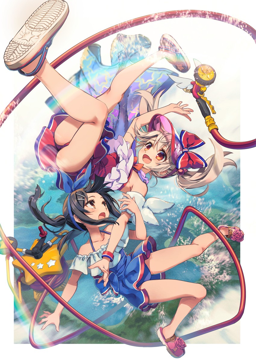 illyasviel von einzbern, miyu edelfelt, and magical ruby (fate and 2 more) drawn by hiroyama_hiroshi