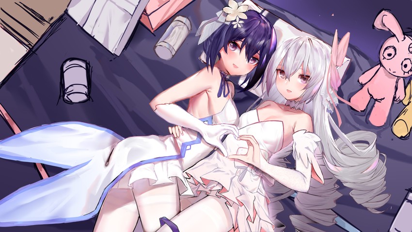 bronya zaychik, seele vollerei, homu, and homei (honkai and 1 more) drawn by lyk_wuyan