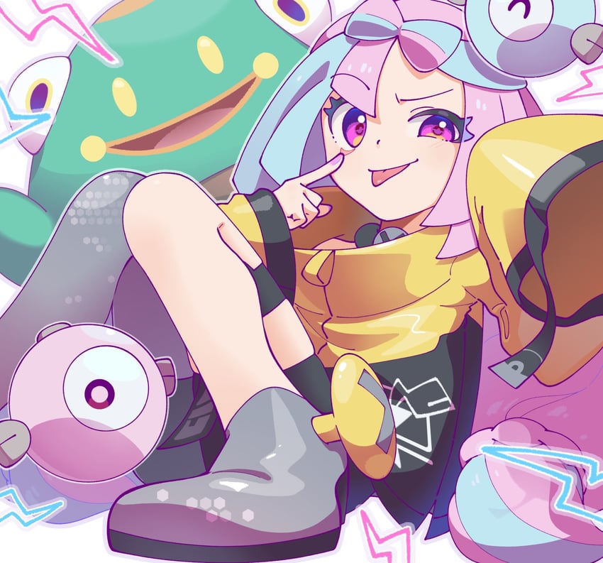 iono and bellibolt (pokemon and 1 more) drawn by omochi_(omotimotittona3)