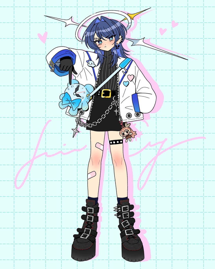 ouro kronii, nanashi mumei, boros, and kronie (hololive and 1 more) drawn by jennie_congee
