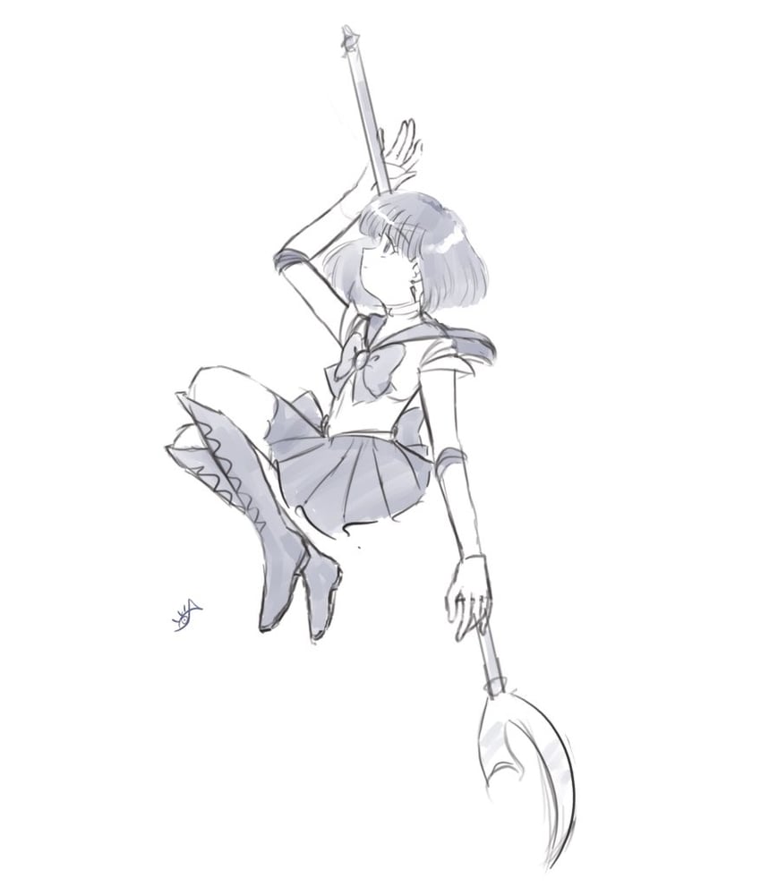 tomoe hotaru and sailor saturn (bishoujo senshi sailor moon) drawn by sailornishin