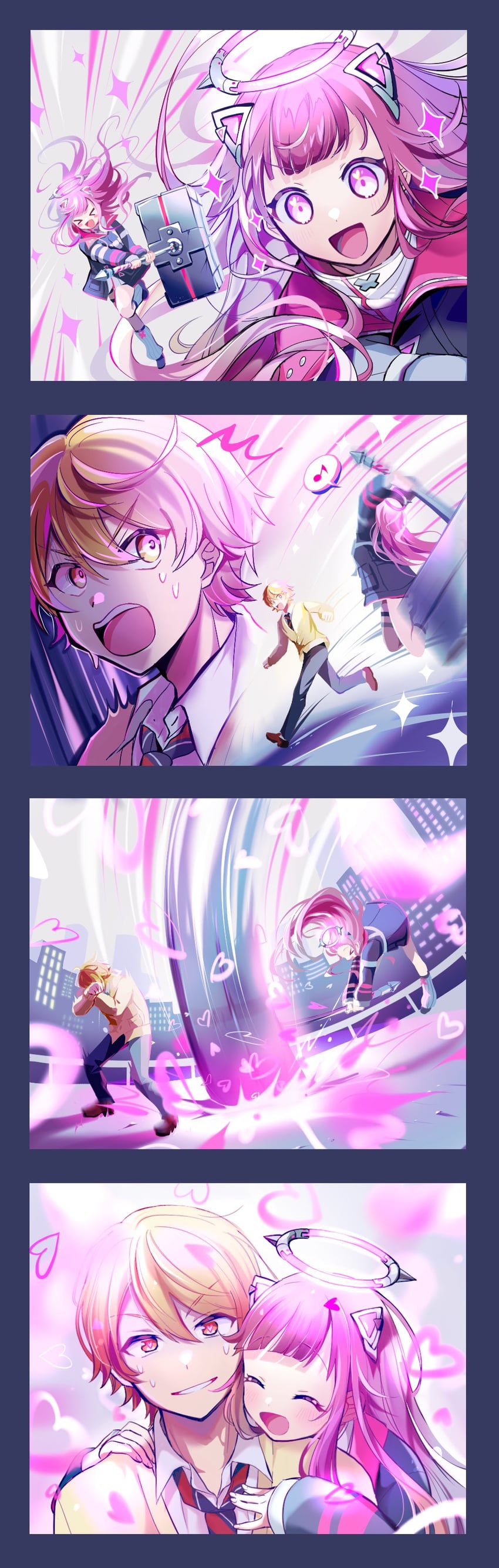 ootori emu and tenma tsukasa (project sekai) drawn by momomo_(m0_3)