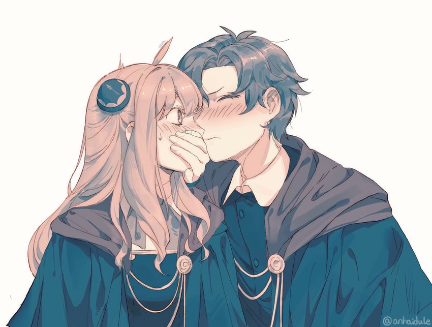 anya and damian desmond (spy x family) drawn by dule_(anhaidule)