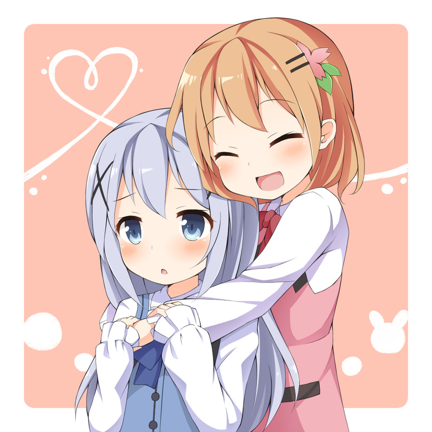 kafuu chino and hoto cocoa (gochuumon wa usagi desu ka?) drawn by customer_(carrack)
