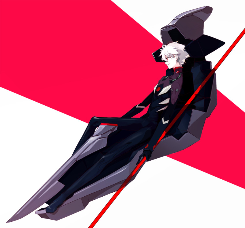 nagisa kaworu (neon genesis evangelion and 2 more) drawn by mo_(mocopo)