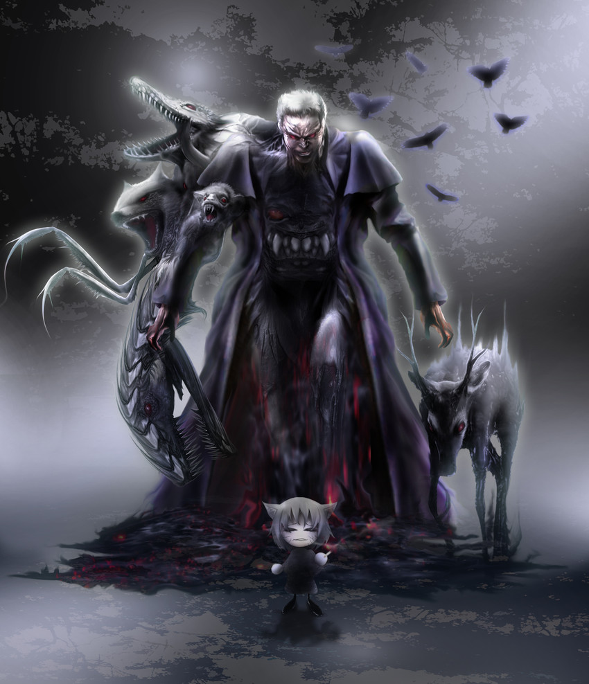 nrvnqsr chaos and neco-arc chaos (tsukihime and 1 more) drawn by fe_(12141978)