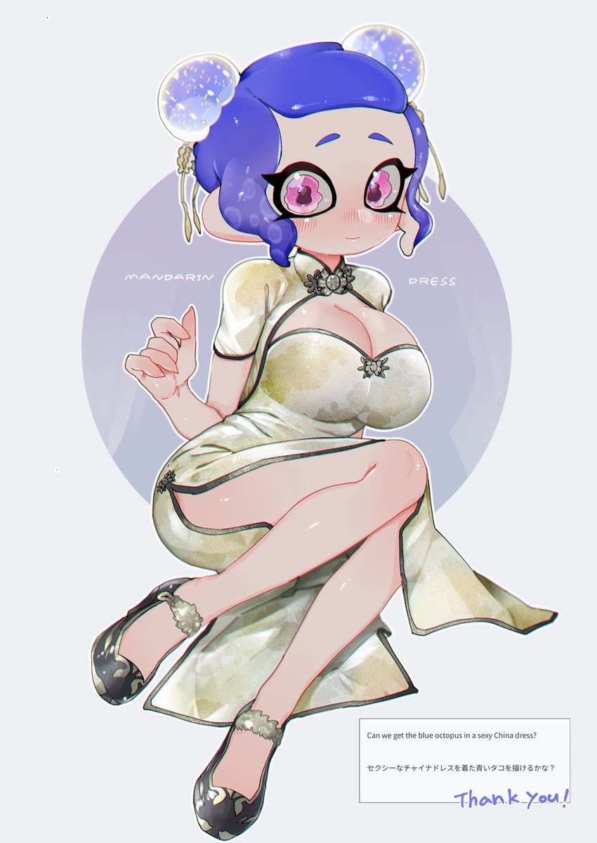 octoling player character, octoling girl, and waka-chan (splatoon) drawn by doro_mizu_831