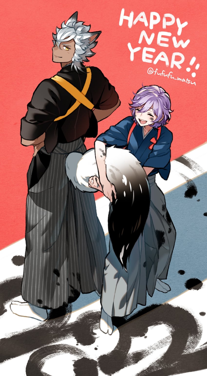 jack howl and epel felmier (twisted wonderland) drawn by funuyu
