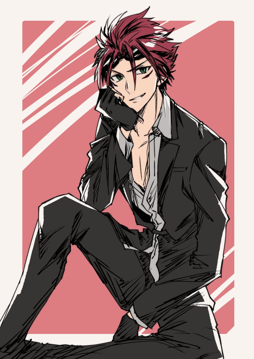 reno (final fantasy and 2 more) drawn by mizuamememe