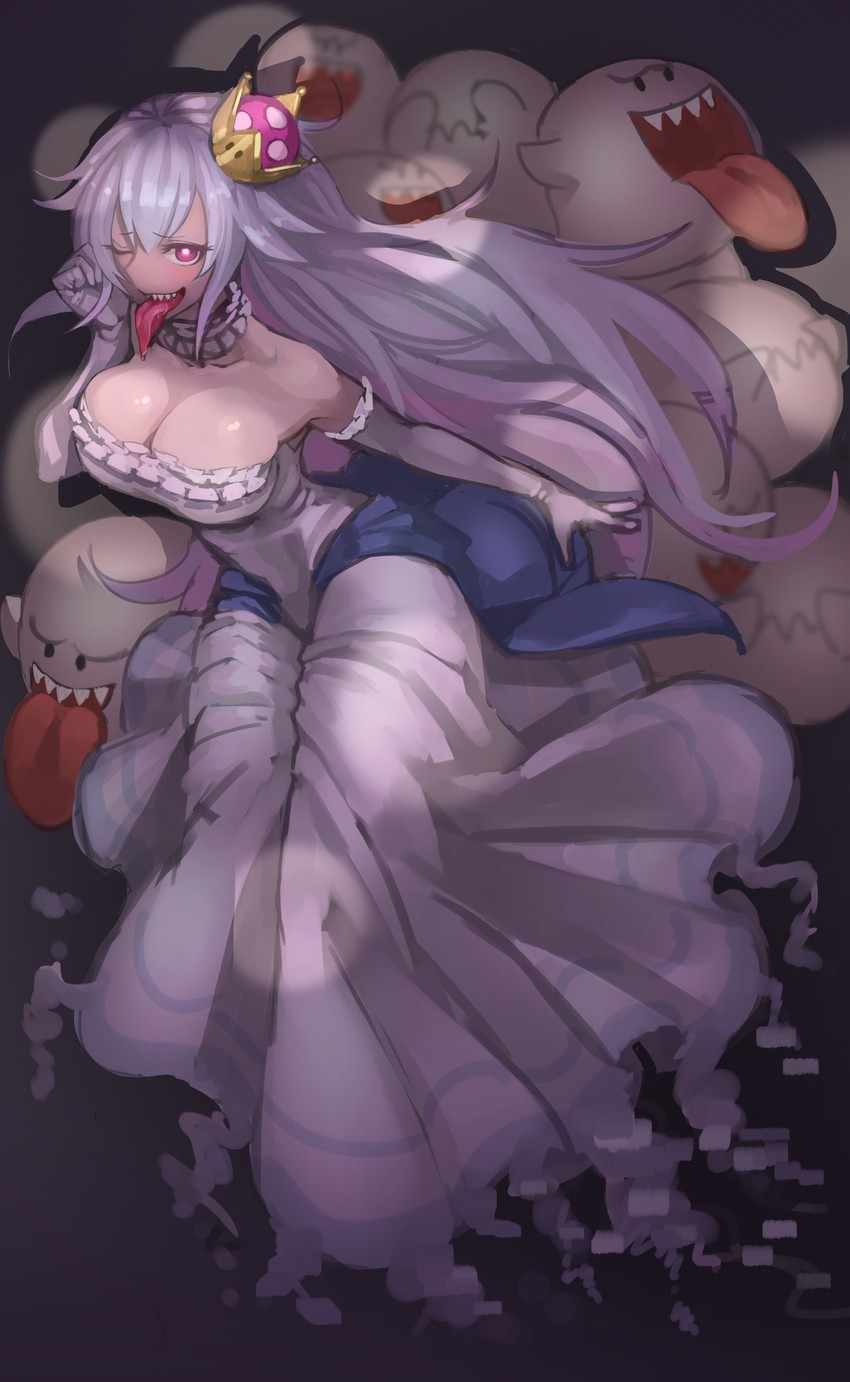 princess king boo and boo (mario and 1 more) drawn by uedrk_yamato