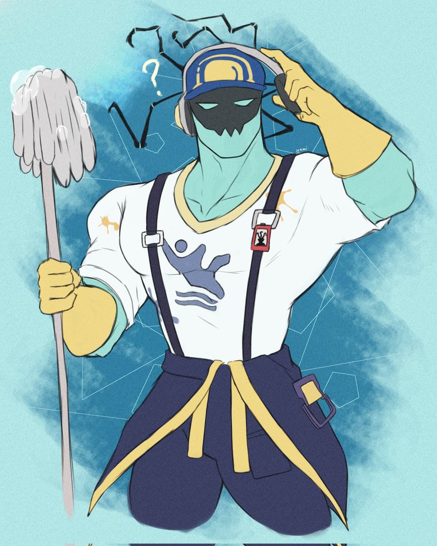 thresh and janitor thresh (league of legends) drawn by yamii_(yam1eee)